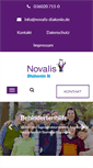 Mobile Screenshot of novalis-diakonie.de